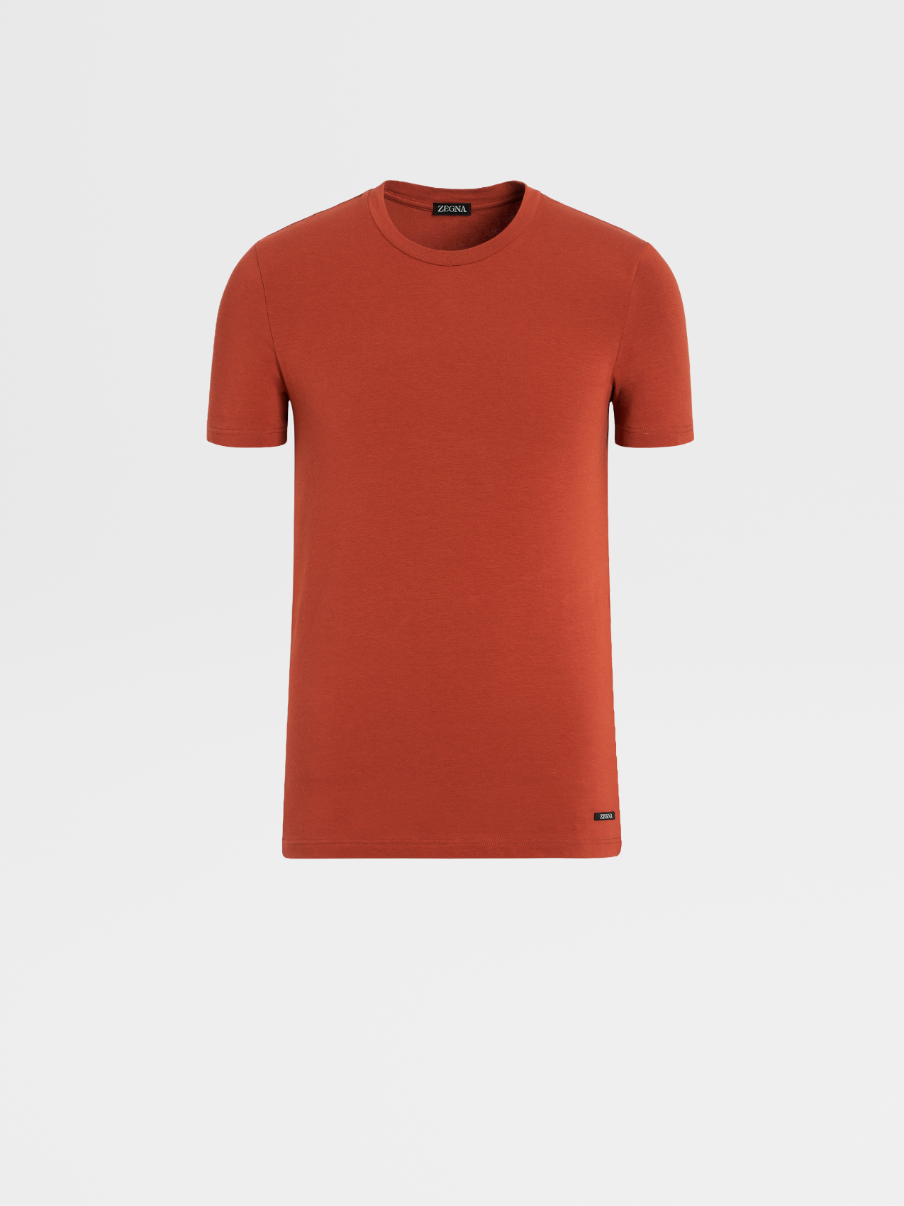 Red Stretch Cotton Blend T-shirt